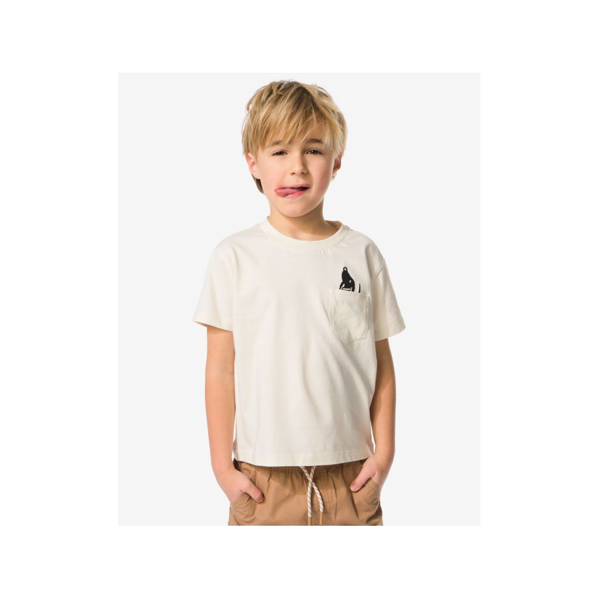 HEMA Takkie kinder T-shirt wit (wit)