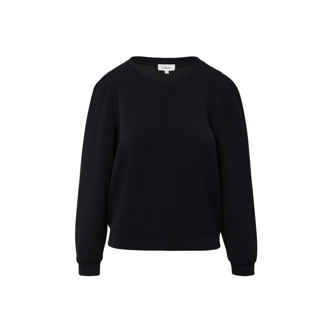 s.Oliver - Damen Sweatshirt - Schwarz - Größe: 36 - bei Tara-M