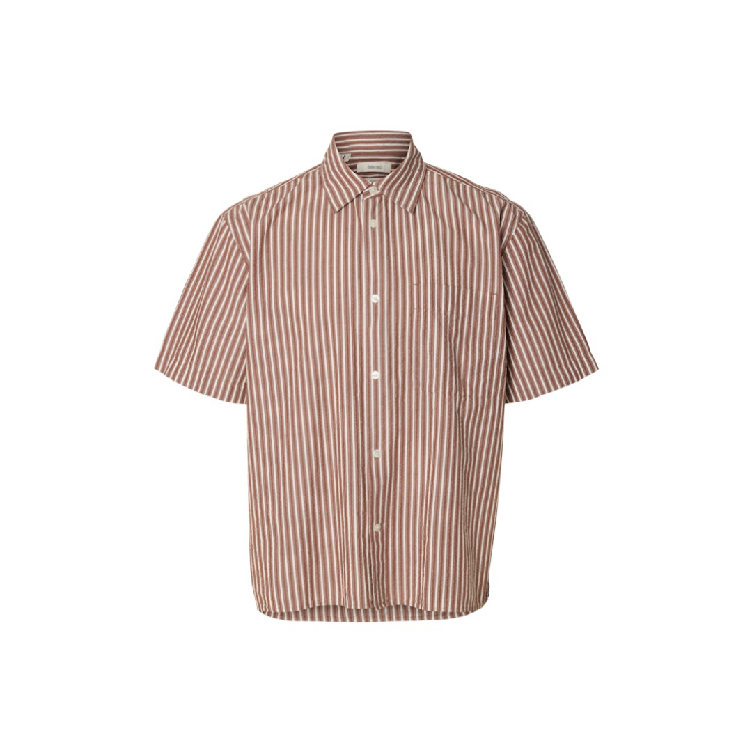 Selected Hemd Cherry Mahogany Baumwolle