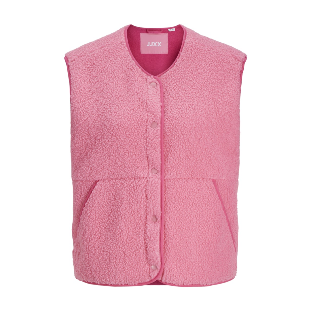 JJXX Teddy Vest V-Ausschnitt Polyester Hellblau