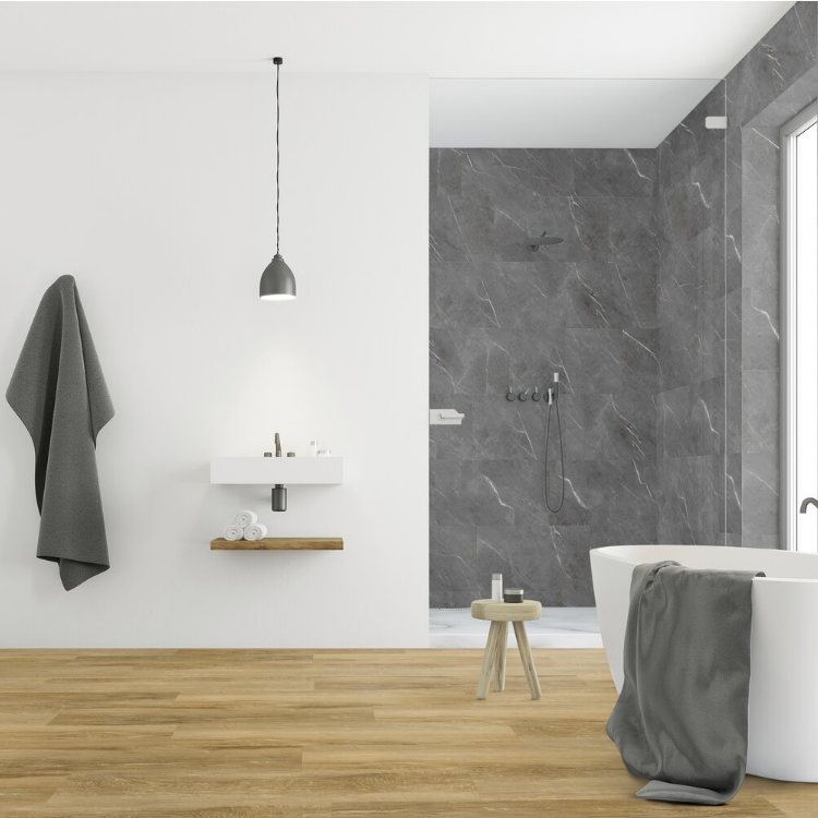 Dalle murale PVC effet pierre pose collée, pose clipsée 7052 Rinova Gerflor - 65 cm x 37.5 cm x 0.5 cm