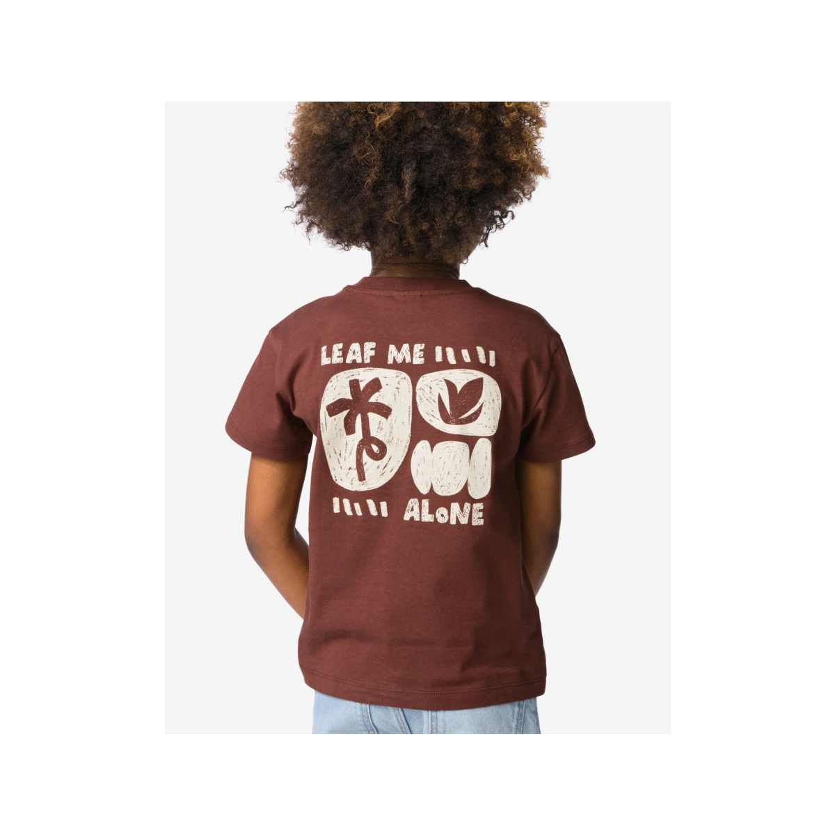 HEMA Kinder T-shirt planten - 2 stuks bruin (bruin)