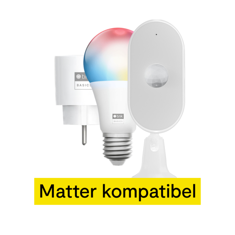 tink Basics Matter Set - mit Smart Plug + White & Color Bulb E27 + Motion Sensor