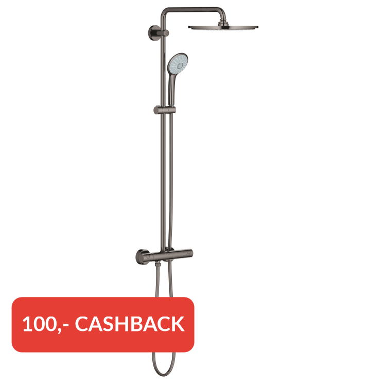 Grohe Euphoria XXL 310 regendoucheset met 4 straalsoorten en thermostaatkraan Ø31cm hard graphite