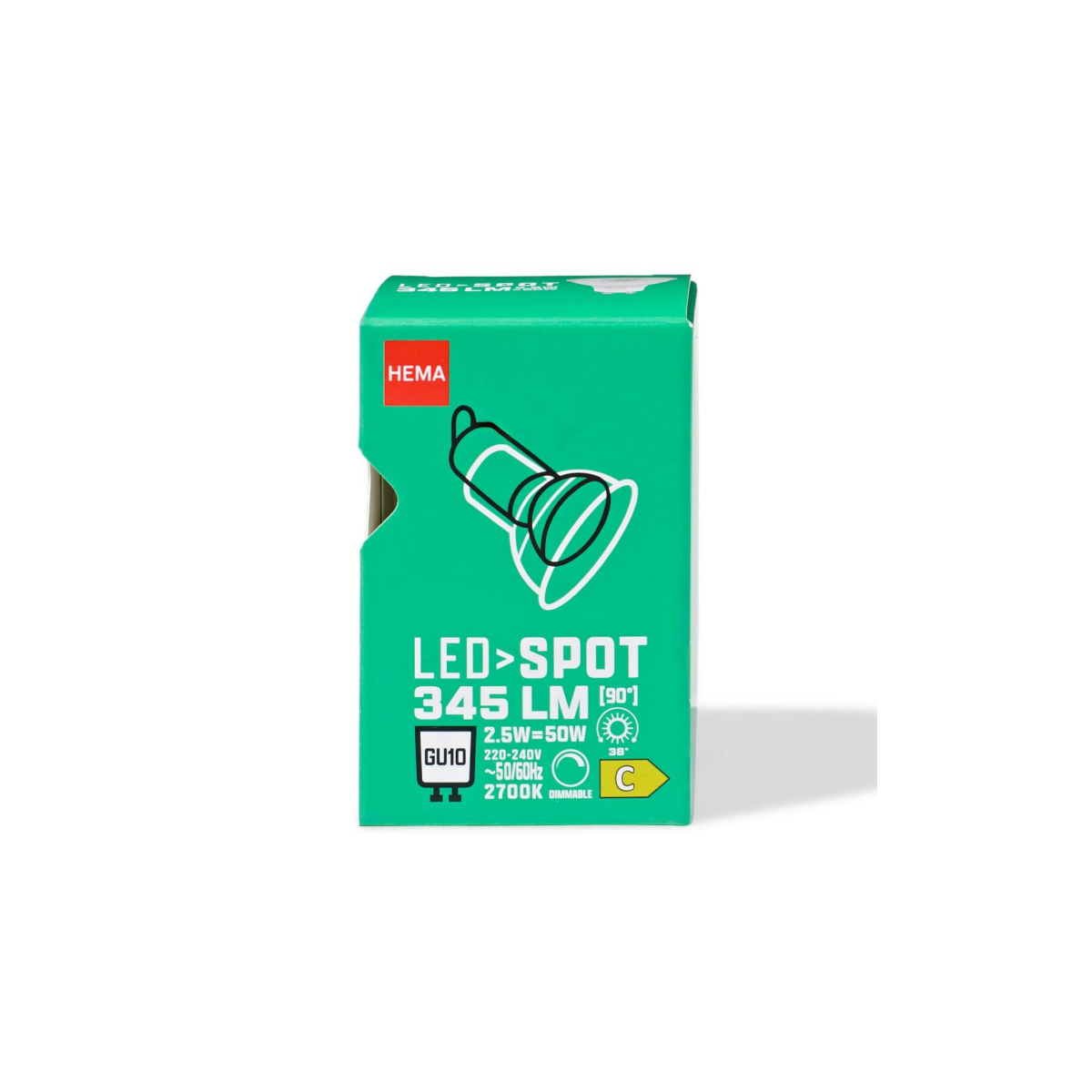 HEMA HEMA Led Spot Clear GU10 4.7W 345lm Dim