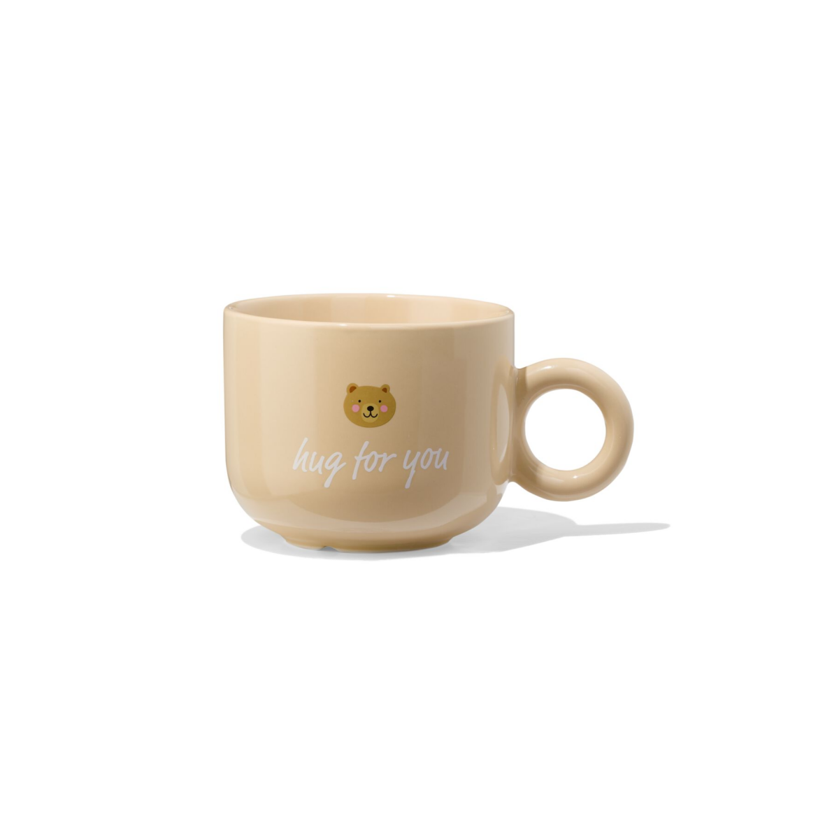 HEMA HEMA Mok 480ml Teddybeer 'hug For You' Beige