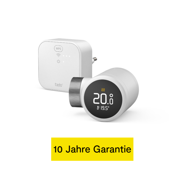 tado° X Starter Kit Smartes Heizkörper-Thermostat + Bridge - Weiß