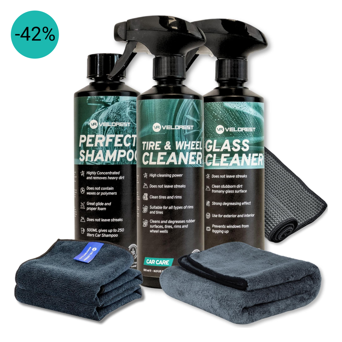 Velorest Exterior Cleaning Set | Autowasset | Auto schoonmaak set | Auto schoonmaakspullen | Dutch Performance Products