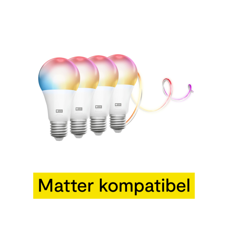 tink Basics Matter Set - mit Neon Light Strip + 4 White & Color E27 Bulb