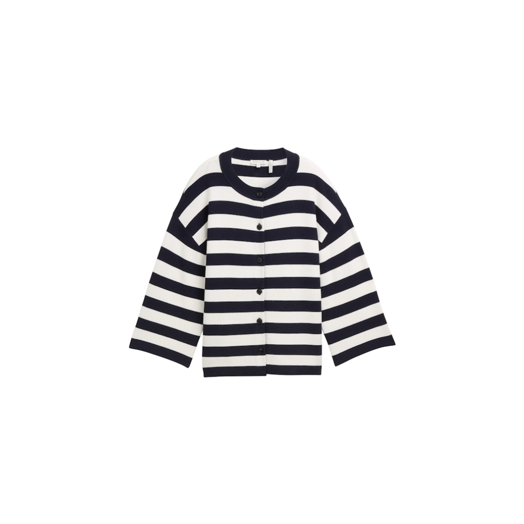 Tom Tailor - Damen Pullover - Weiß/Blau - Größe: XL - bei Tara-M