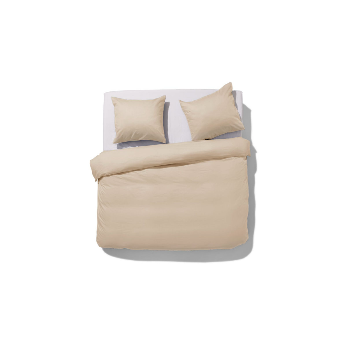 HEMA HEMA Dekbedovertrek 200x200/220cm Percal Zand (zand)
