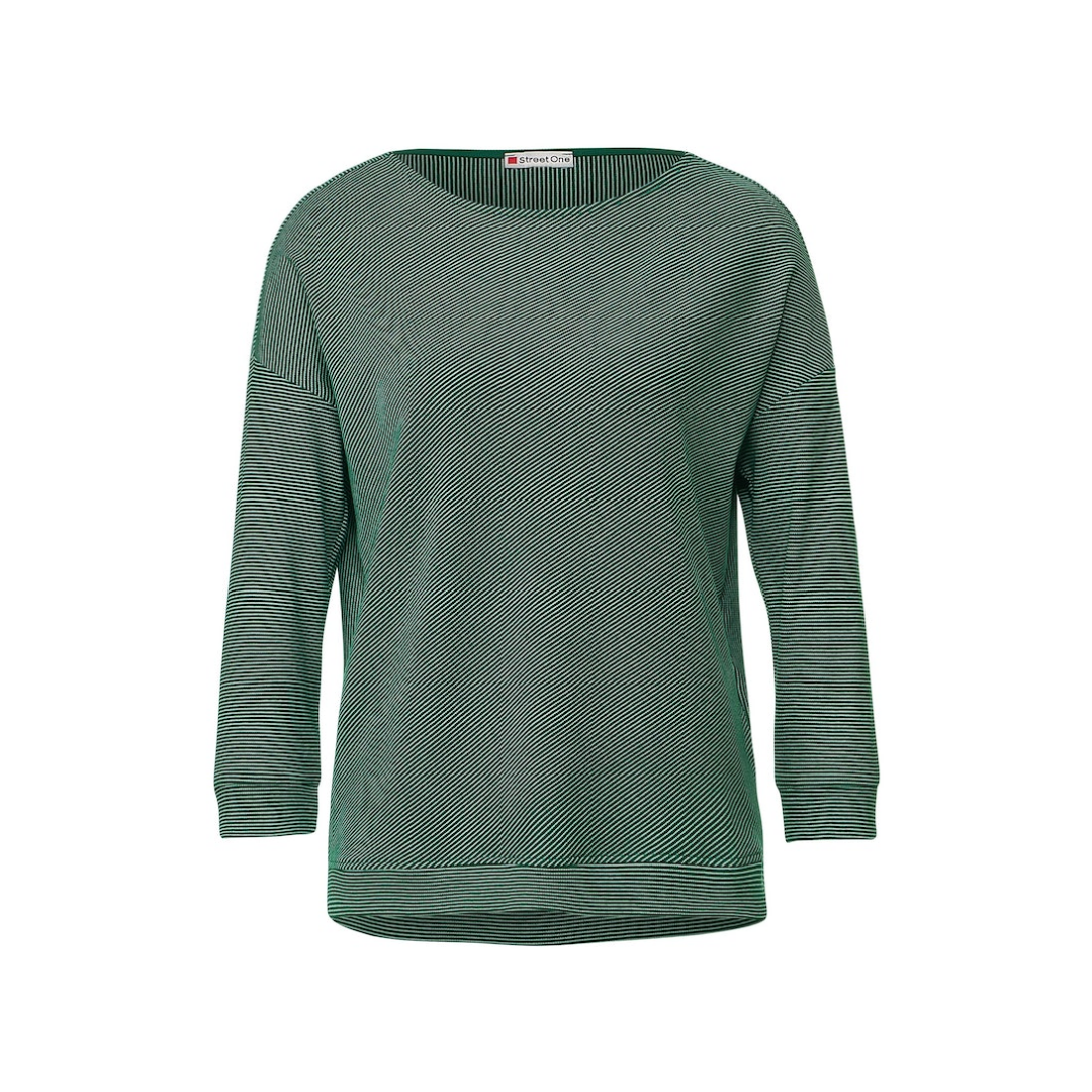Street One - Damen Langarmshirt - Grün - Größe: 36 - bei Tara-M