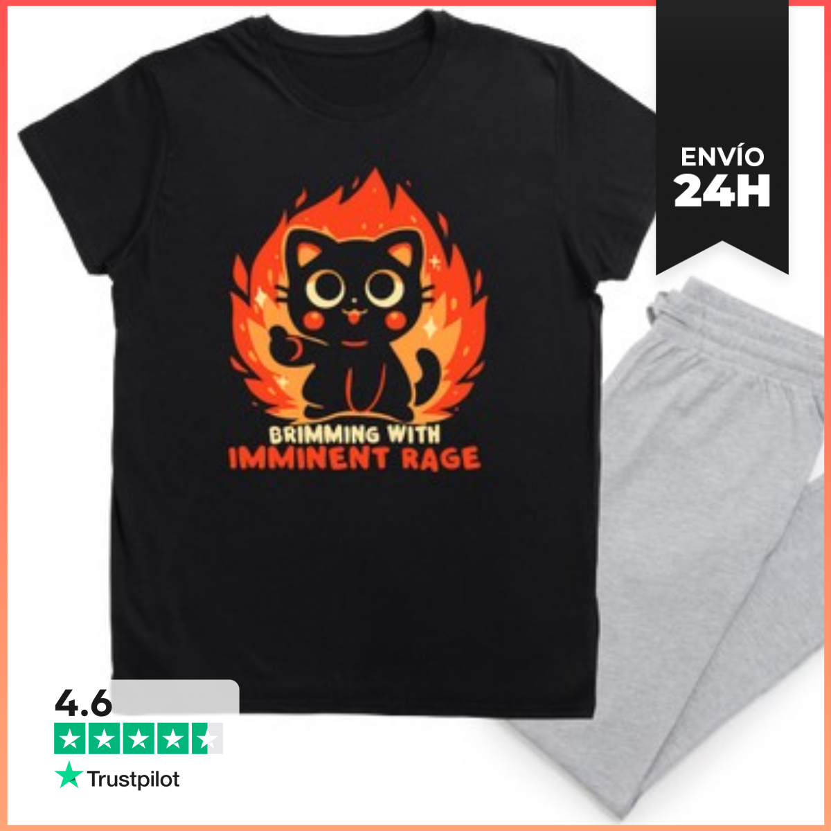 Pijama Rebosante De Ira Inminente - Conjunto De Pijama Pjs