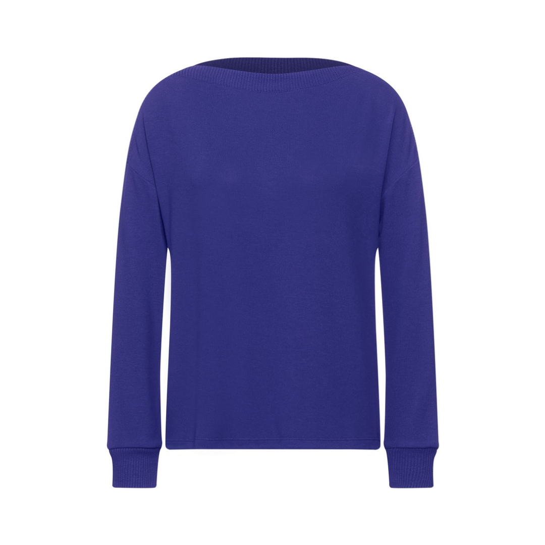 Street One - Damen Langarmshirt - Blau - Größe: 36 - bei Tara-M
