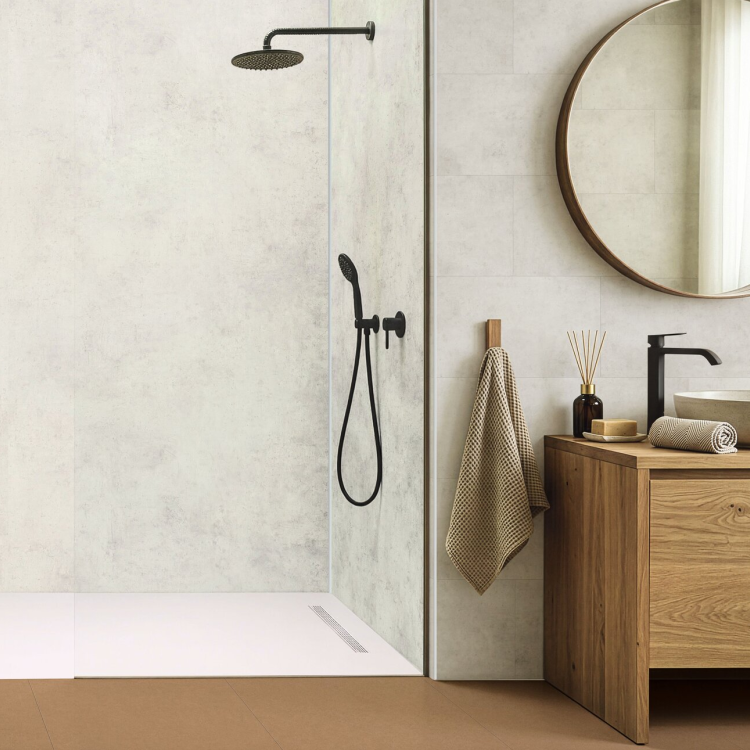 Dalle murale PVC effet béton pose collée, pose clipsée 7868 Candela Gerflor - 65 cm x 37.5 cm x 0.5 cm — vue 3