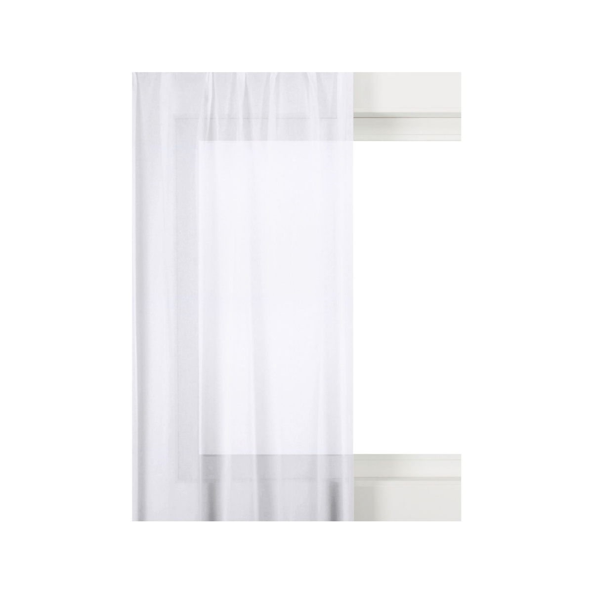 HEMA Gordijnstof voile basic wit (wit)