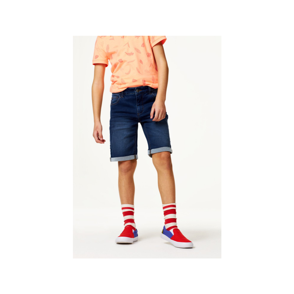 HEMA Kindershort jogdenim donkerblauw (donkerblauw)