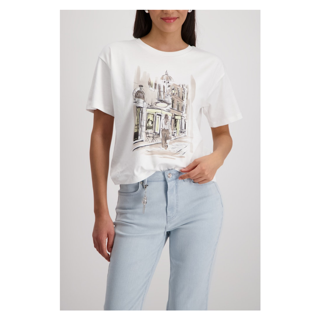 Monari - Damen T-Shirt - pastel yellow - Größe: 36 - bei Tara-M