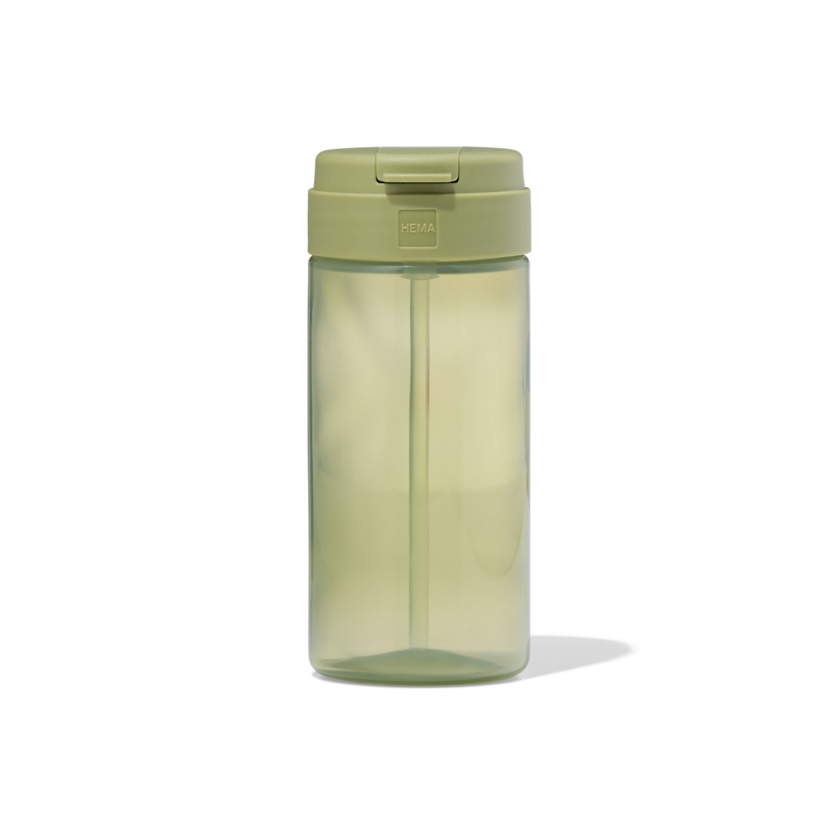 HEMA HEMA Schoolbeker Met Rietje 300ml Groen (groen)