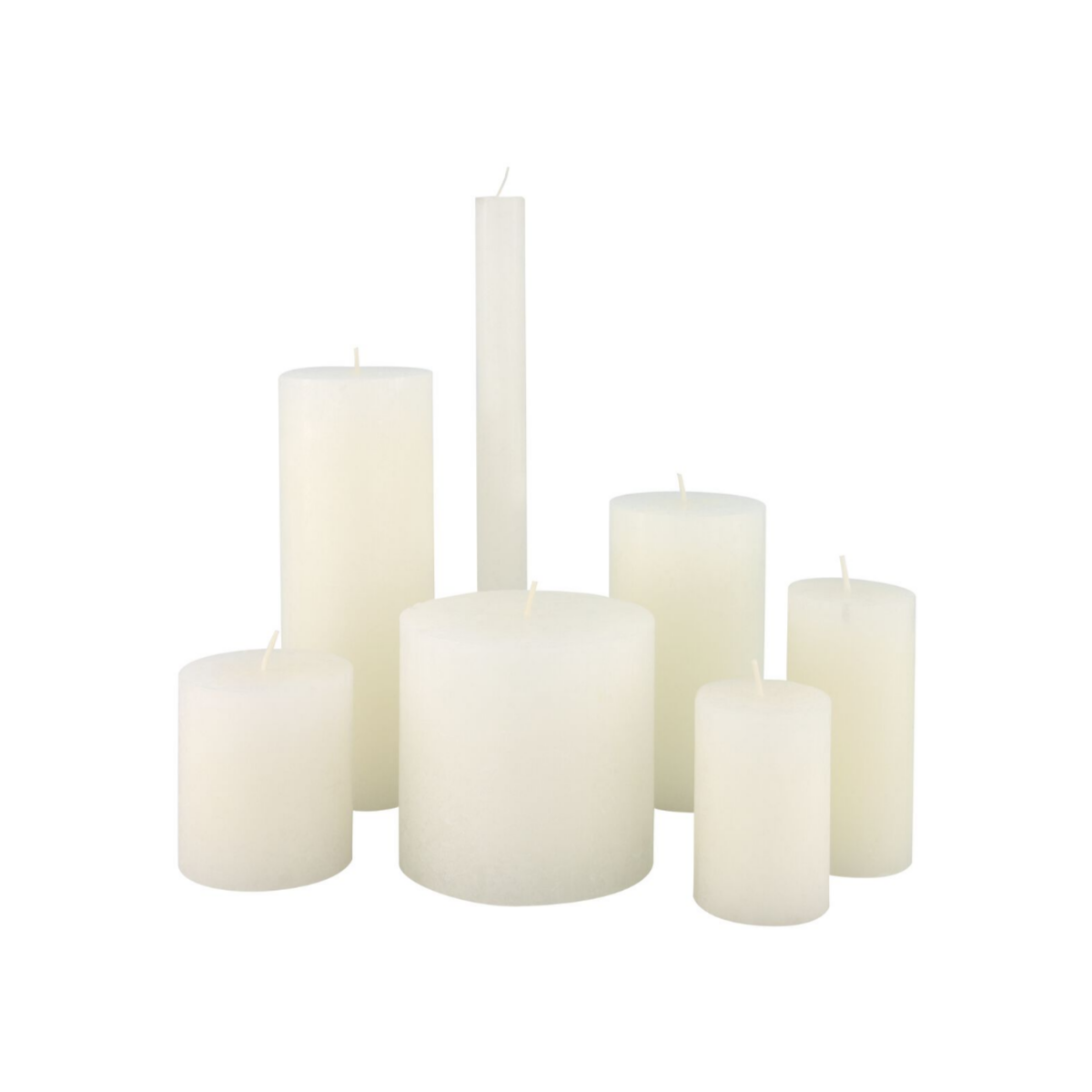 HEMA Rustieke kaarsen wit (wit)