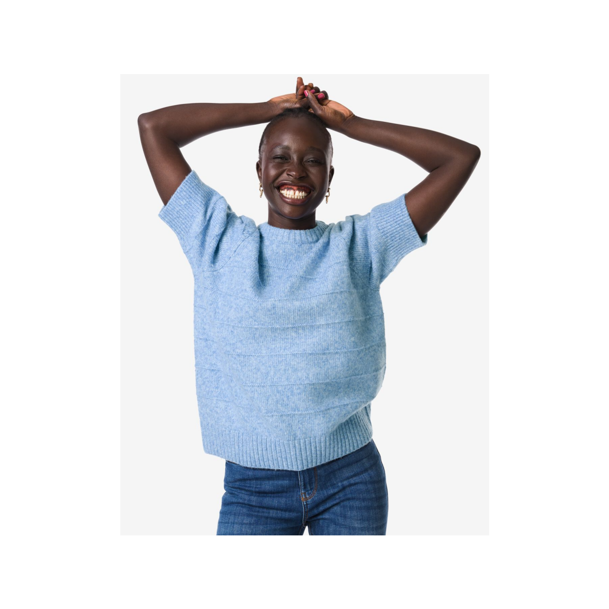 HEMA Damestrui Fyra gebreid blauw (blauw)