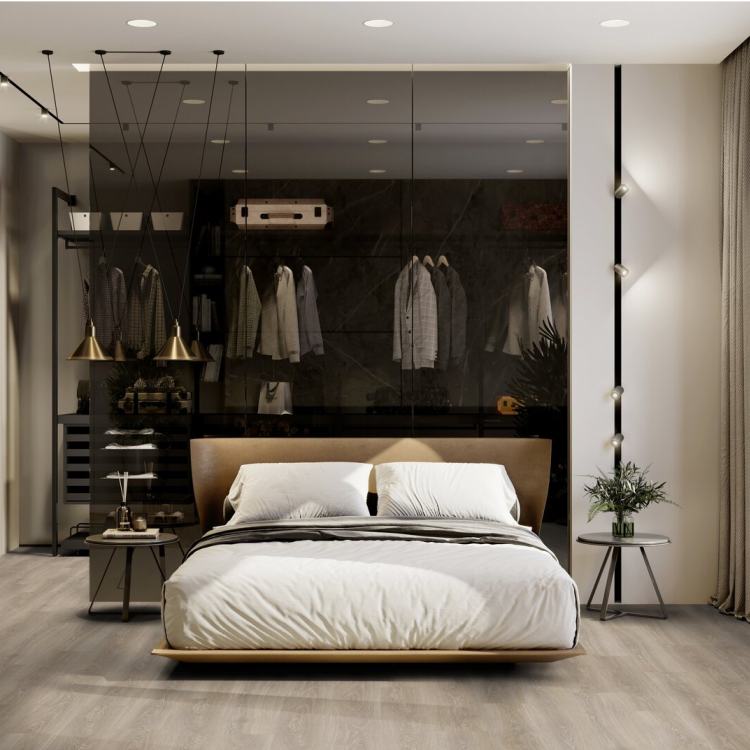 Lame de sol PVC effet bois clipsable meadow taupe Gerflor - 123.88 cm x 21.2 cm x 0.45 cm — vue 3