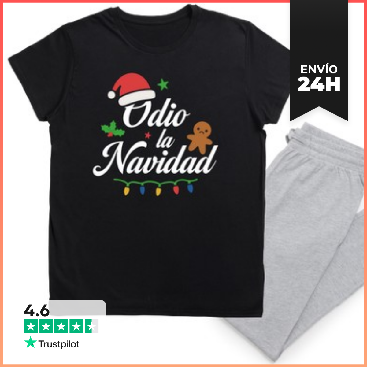 Pijama ODIO LA NAVIDAD LaTostadora