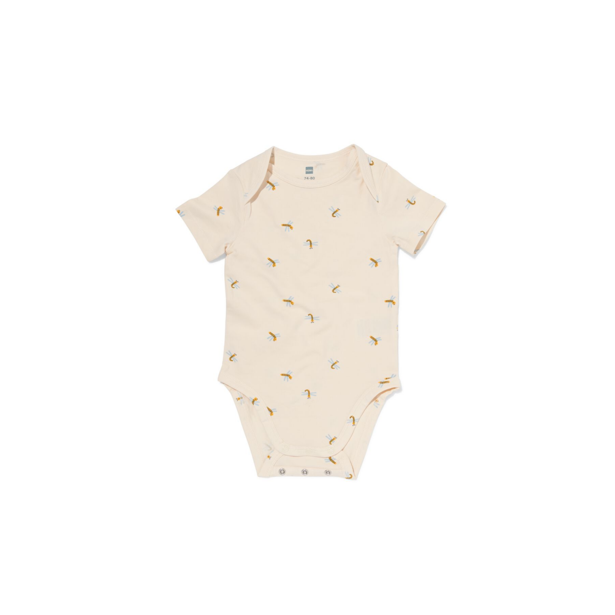 HEMA Baby meegroeiromper dieren gebroken wit (gebroken wit)