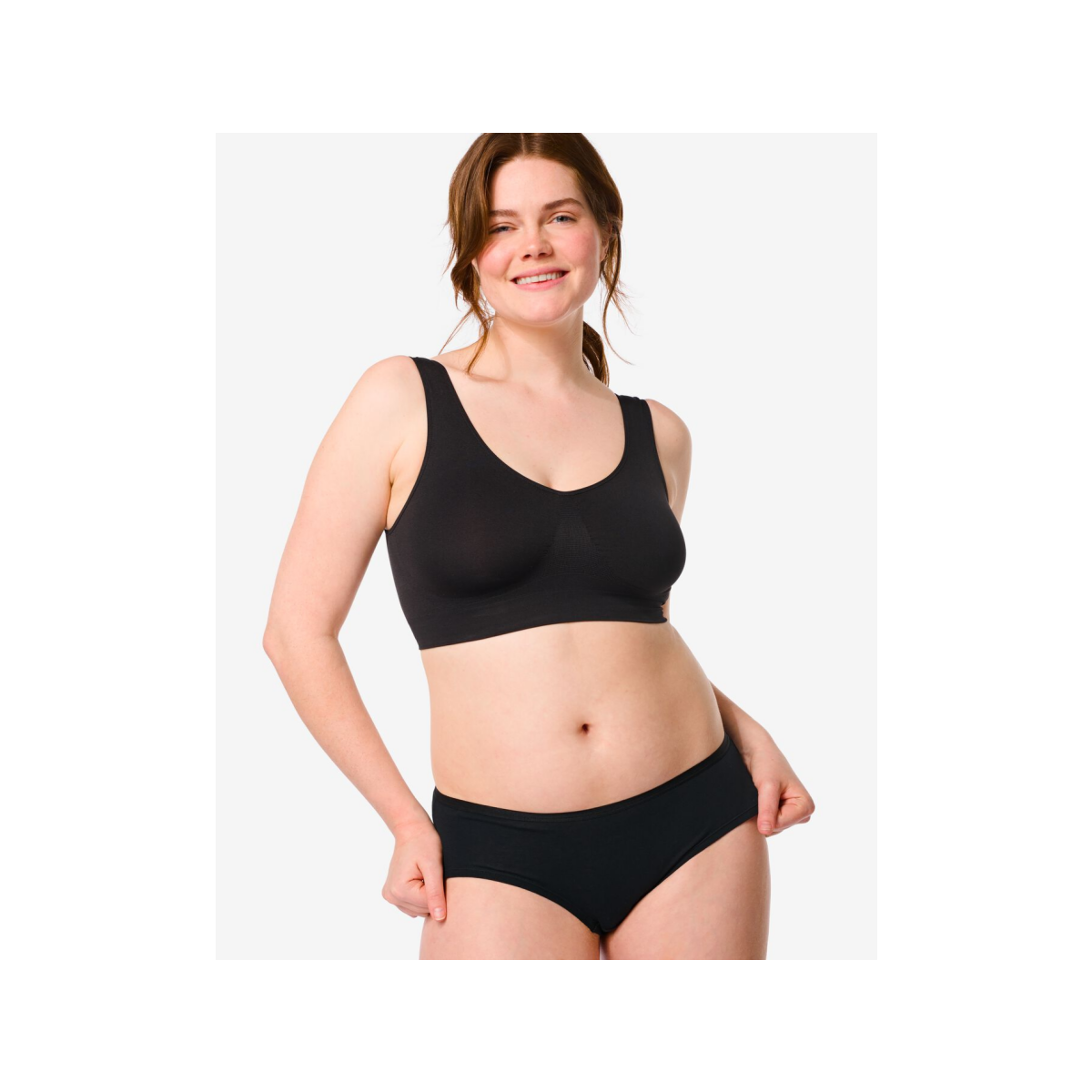 HEMA Dameshipster katoen - 2 stuks zwart (zwart)