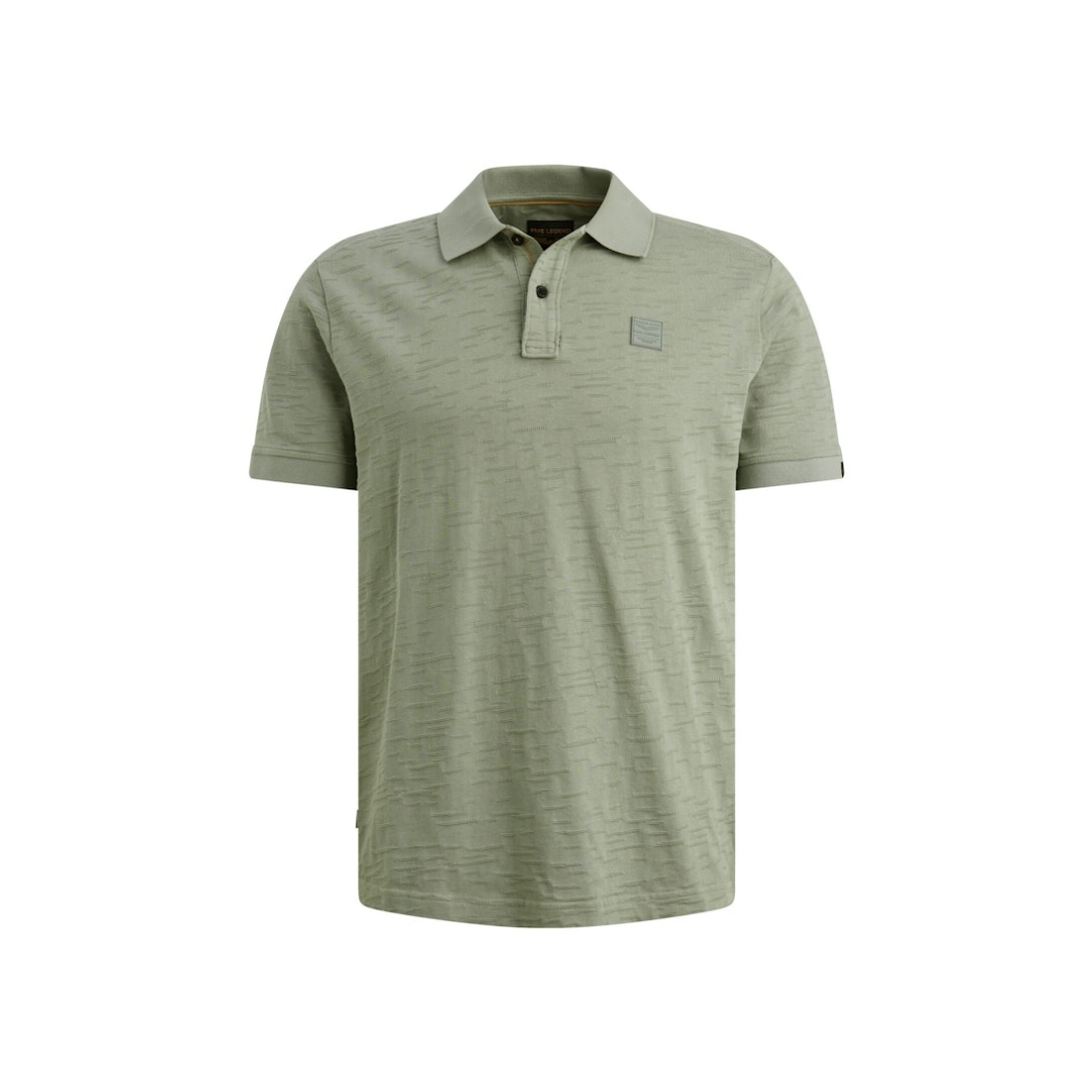 PME Legend Polo Jacquard Jersey Grau