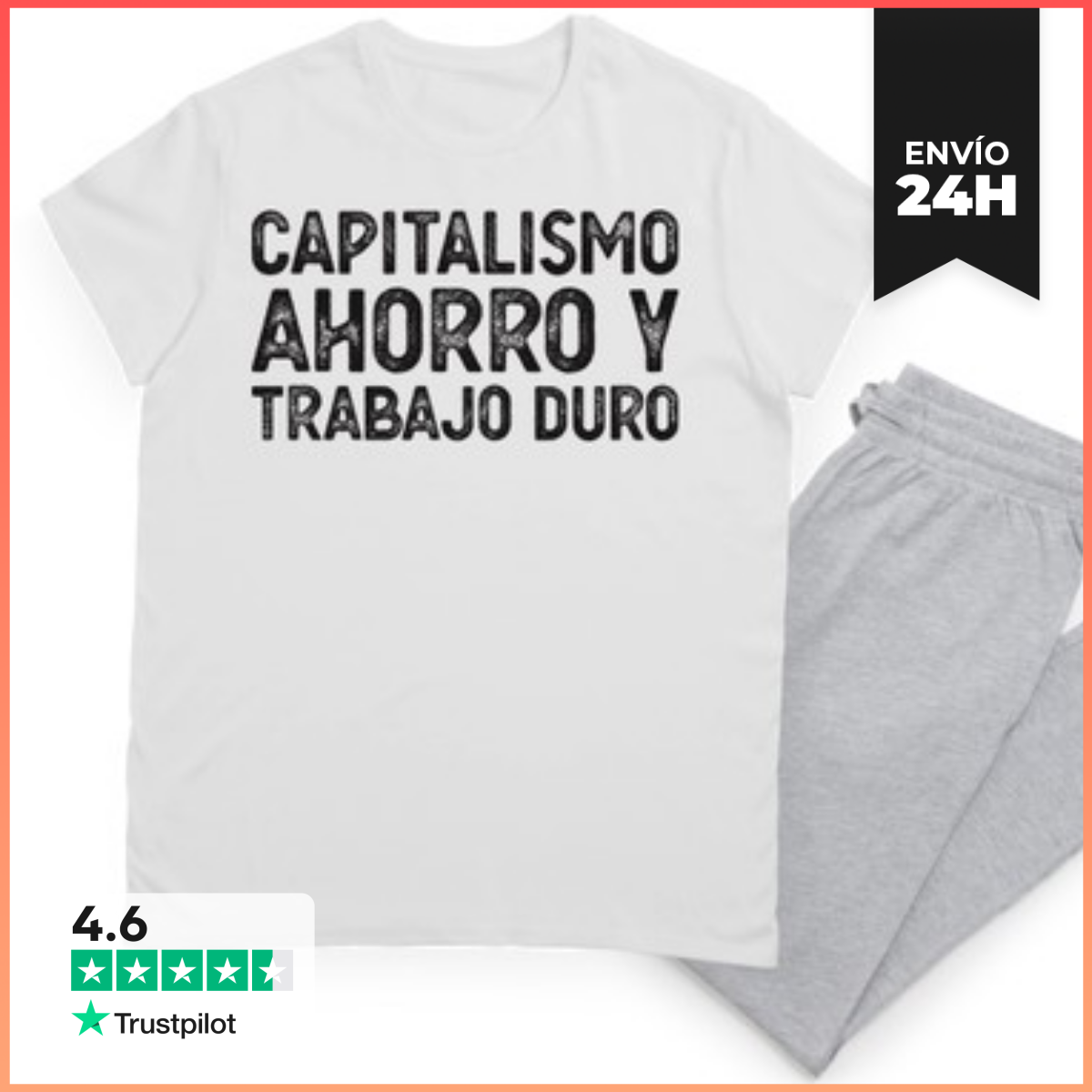 Pijama CAPITALISMO AHORRO Y TRABAJO DURO laTostadora