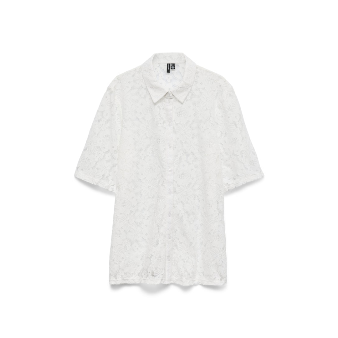 Vero Moda - Damen Kurzarmbluse - Weiß - Größe: L - bei Tara-M