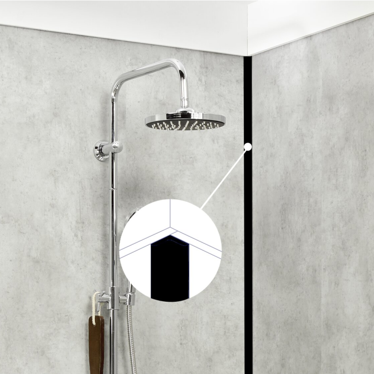 Profile mural alu  angle interieur noir pour Senso Wall Gerflor - 260 cm x 1.2 cm x 0.16 cm