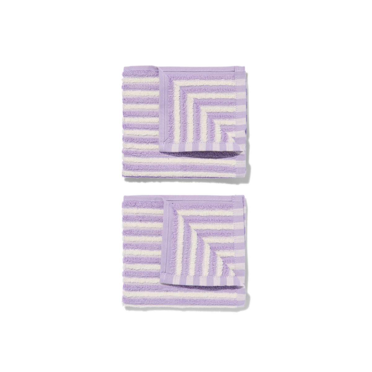 HEMA HEMA Vaatdoekjes 30x30 Katoen Lila - 2 Stuks (lila)