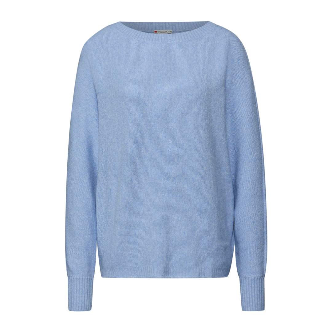 Street One Pullover Dolman Baumwolle-Polyacryl-Polyester Frosted Blue Mel