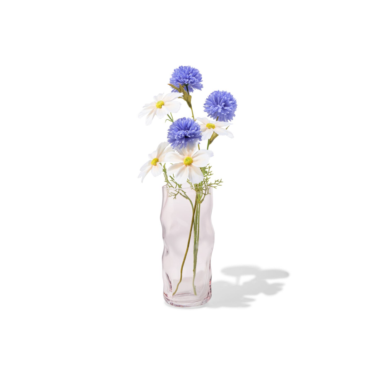 HEMA Vaas ⌀10x26cm glas organisch roze (roze)