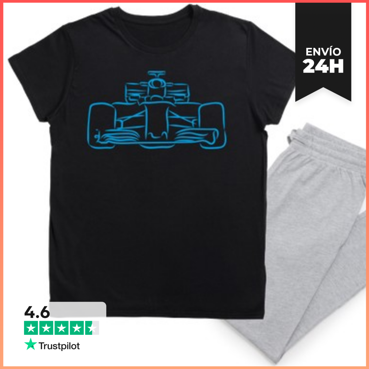 Pijama F1 BOCETO SILUETA COCHE laTostadora