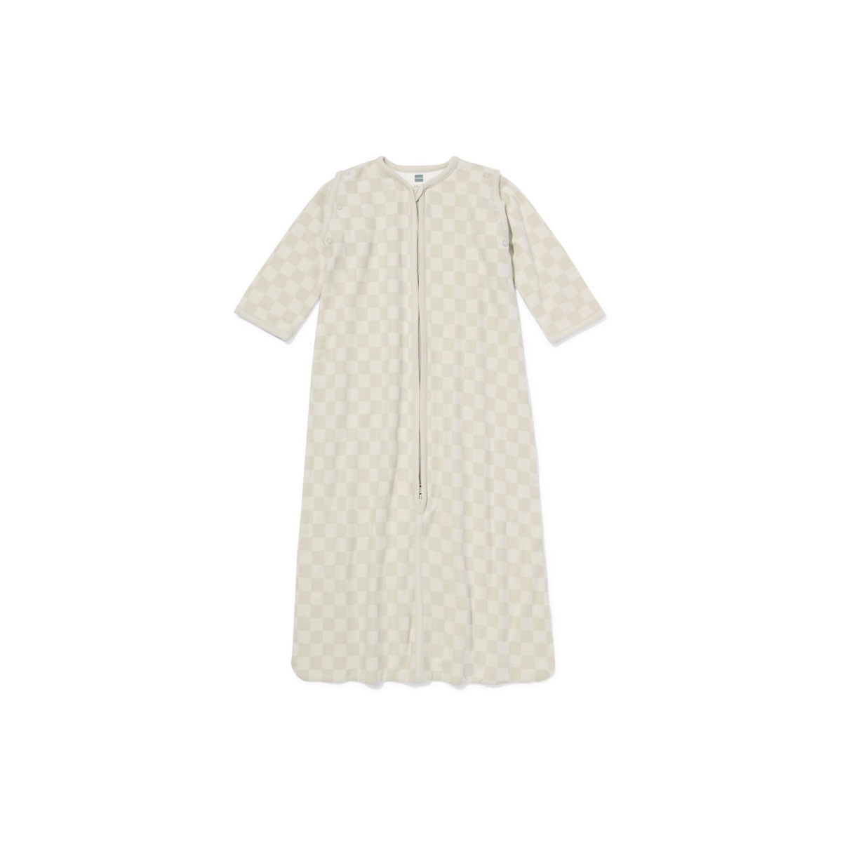 HEMA HEMA Babyslaapzak Met Afneembare Mouwen Katoen 0.5tog Ruiten Blauw (blauw)