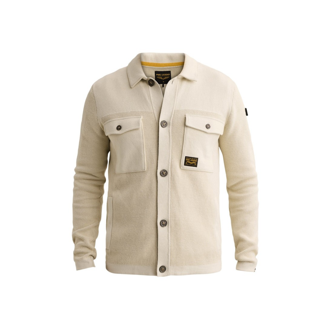 Pme Legend Herren Bone Weiß Strickjacke Mustermix Aufgesetzte Brusttaschen von Baur - Bild 6