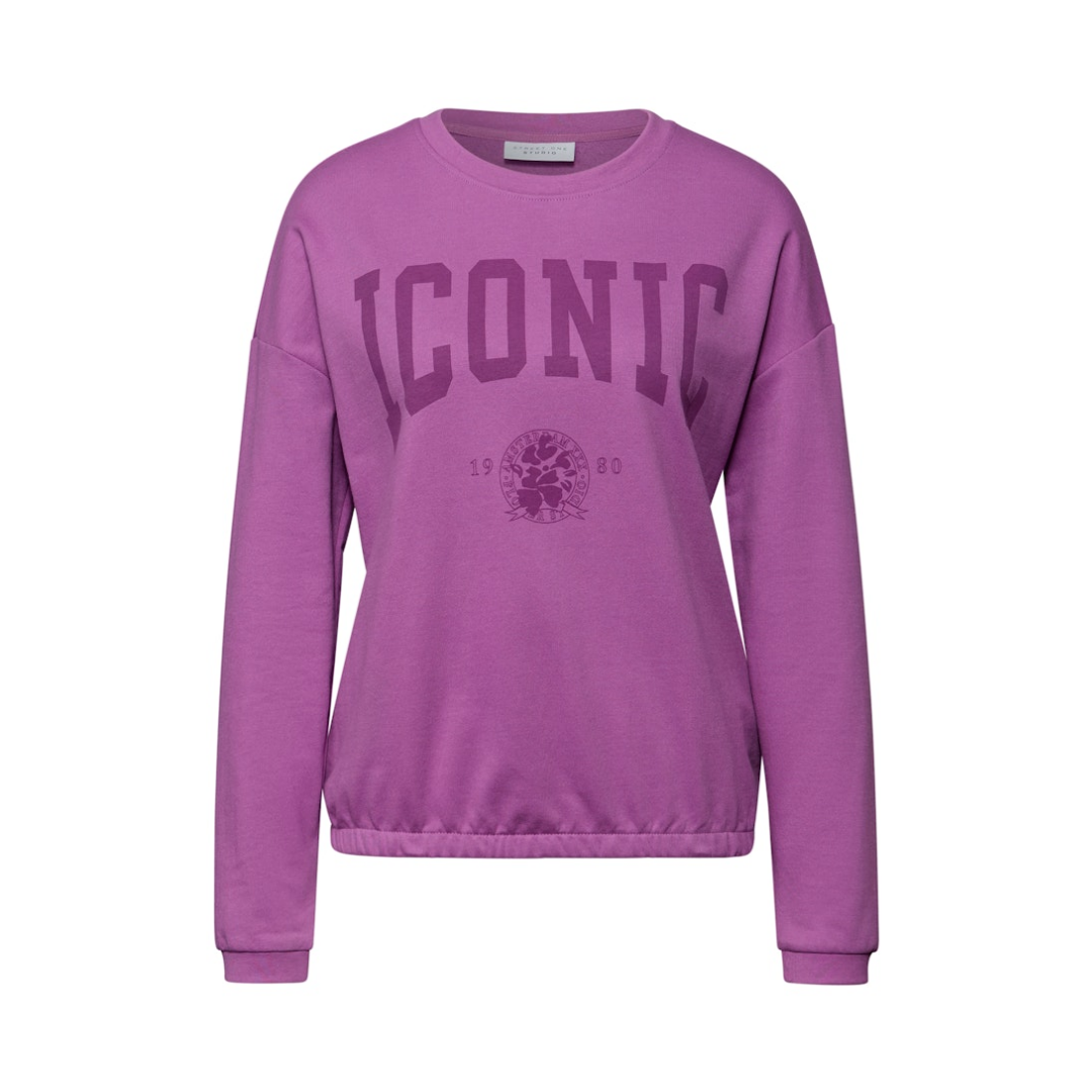 STREET ONE STUDIO - Damen Langarmshirt - floral pink - Größe: 34 - bei Tara-M