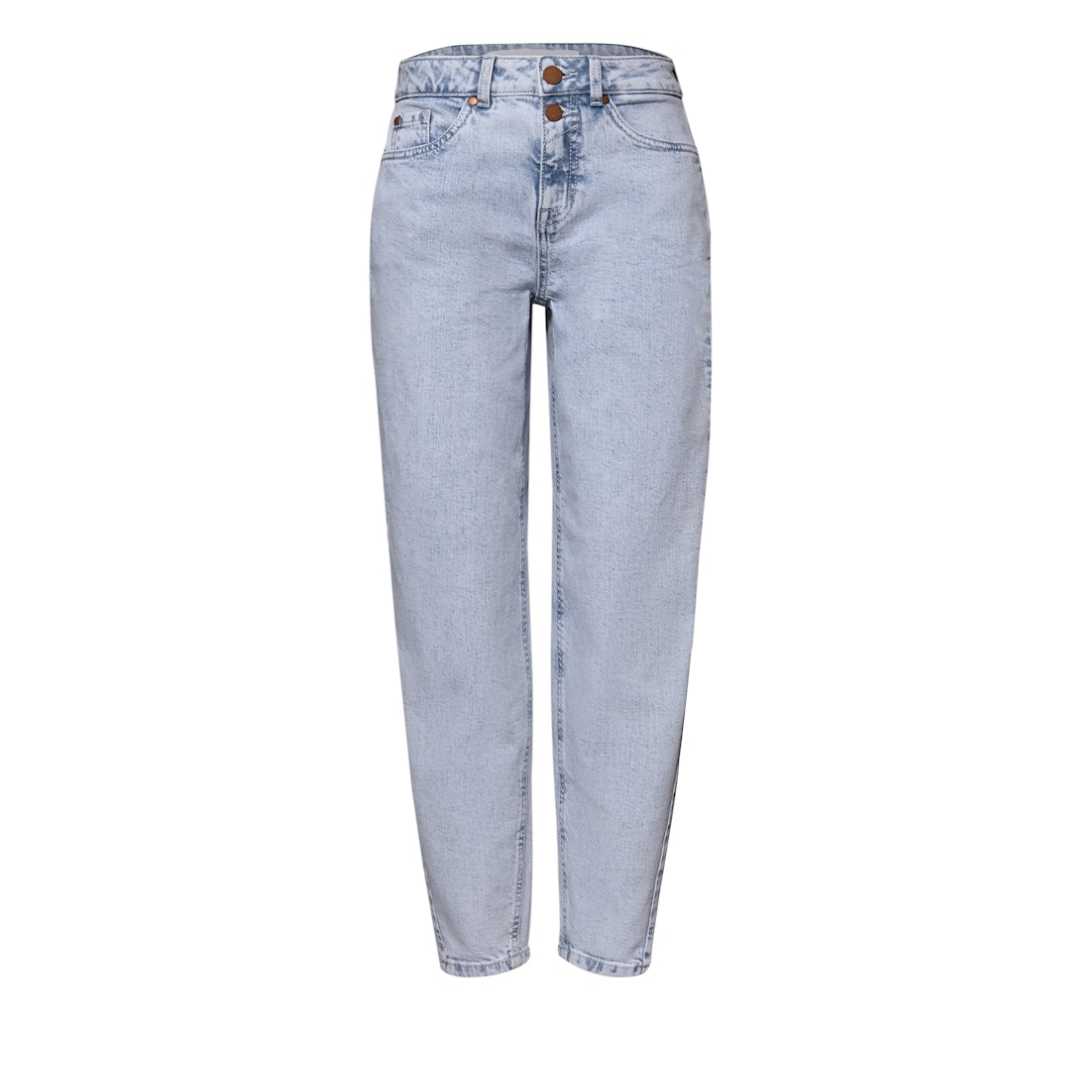 STREET ONE STUDIO Jeans Mid Waist Barrel Leg Bleached Wash