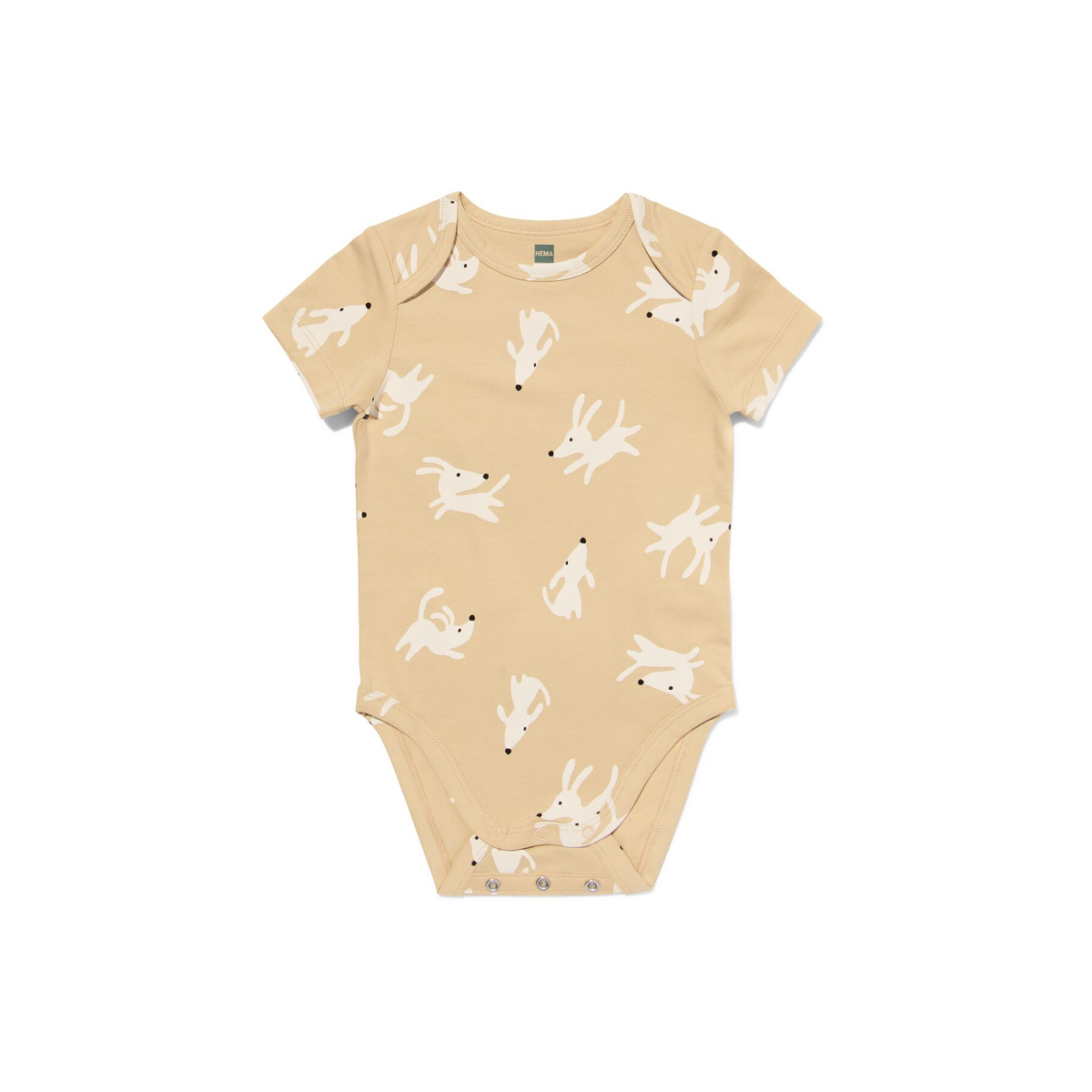 HEMA Baby meegroeiromper honden naturel (naturel)