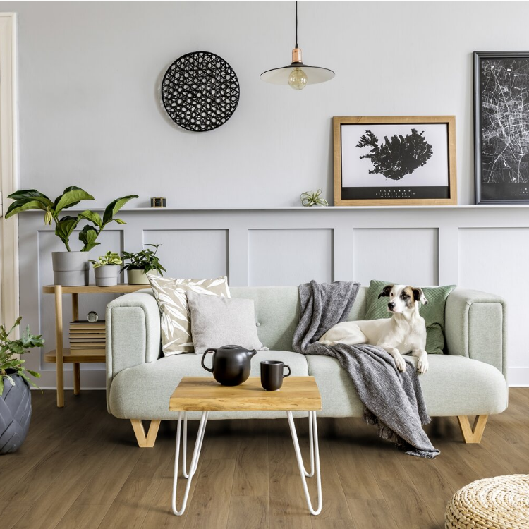 Lame de sol PVC effet bois clipsable poppy honey Gerflor - 123.9 cm x 21.2 cm x 0.42 cm