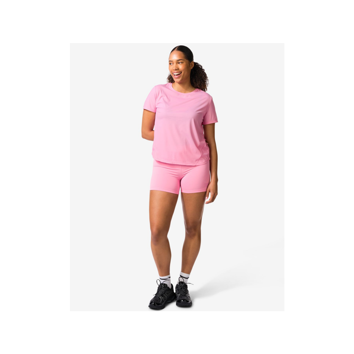 HEMA Damesbikershort kort roze (roze)