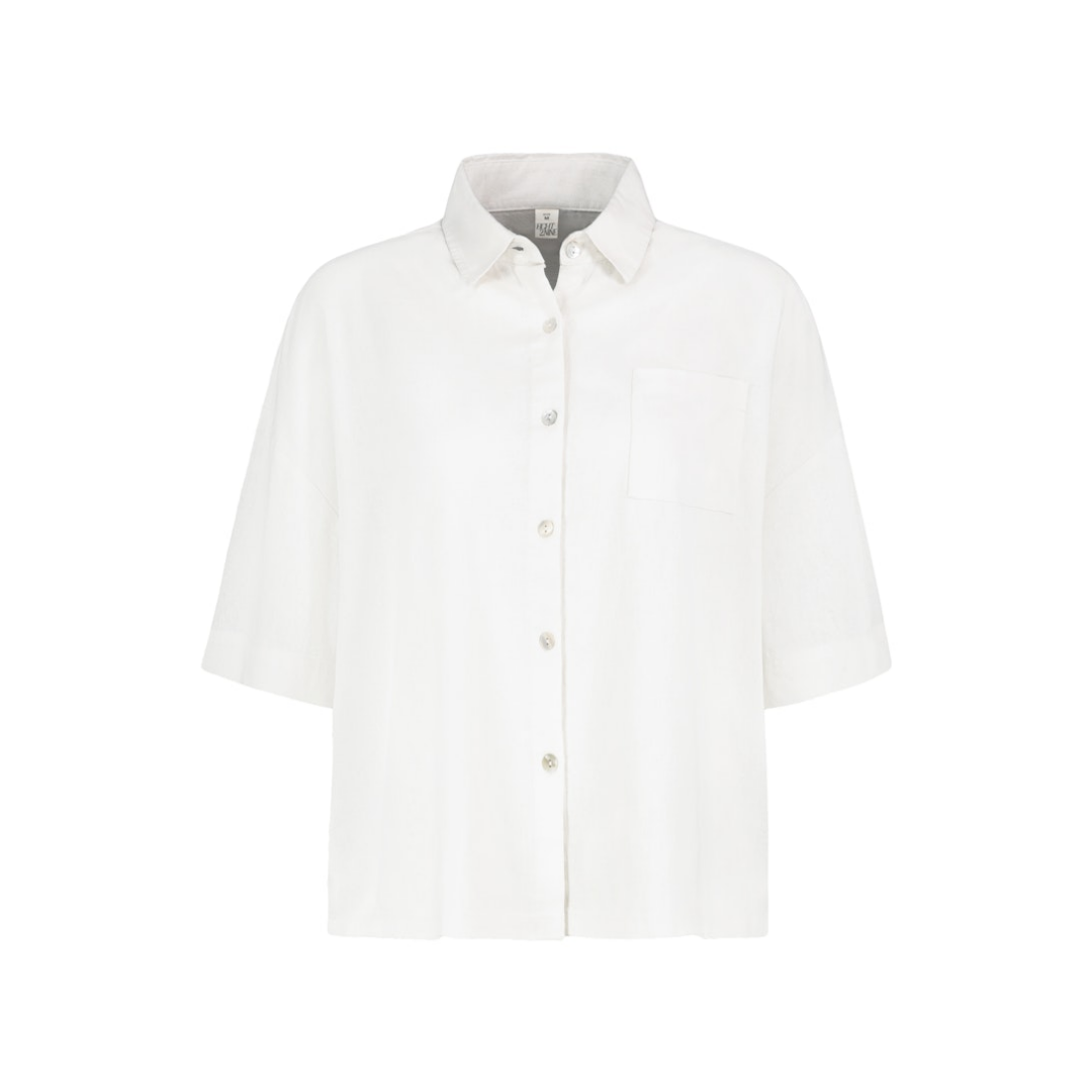 Eight 2 Nine - Damen Kurzarmbluse - Weiß - Größe: XL - bei Tara-M