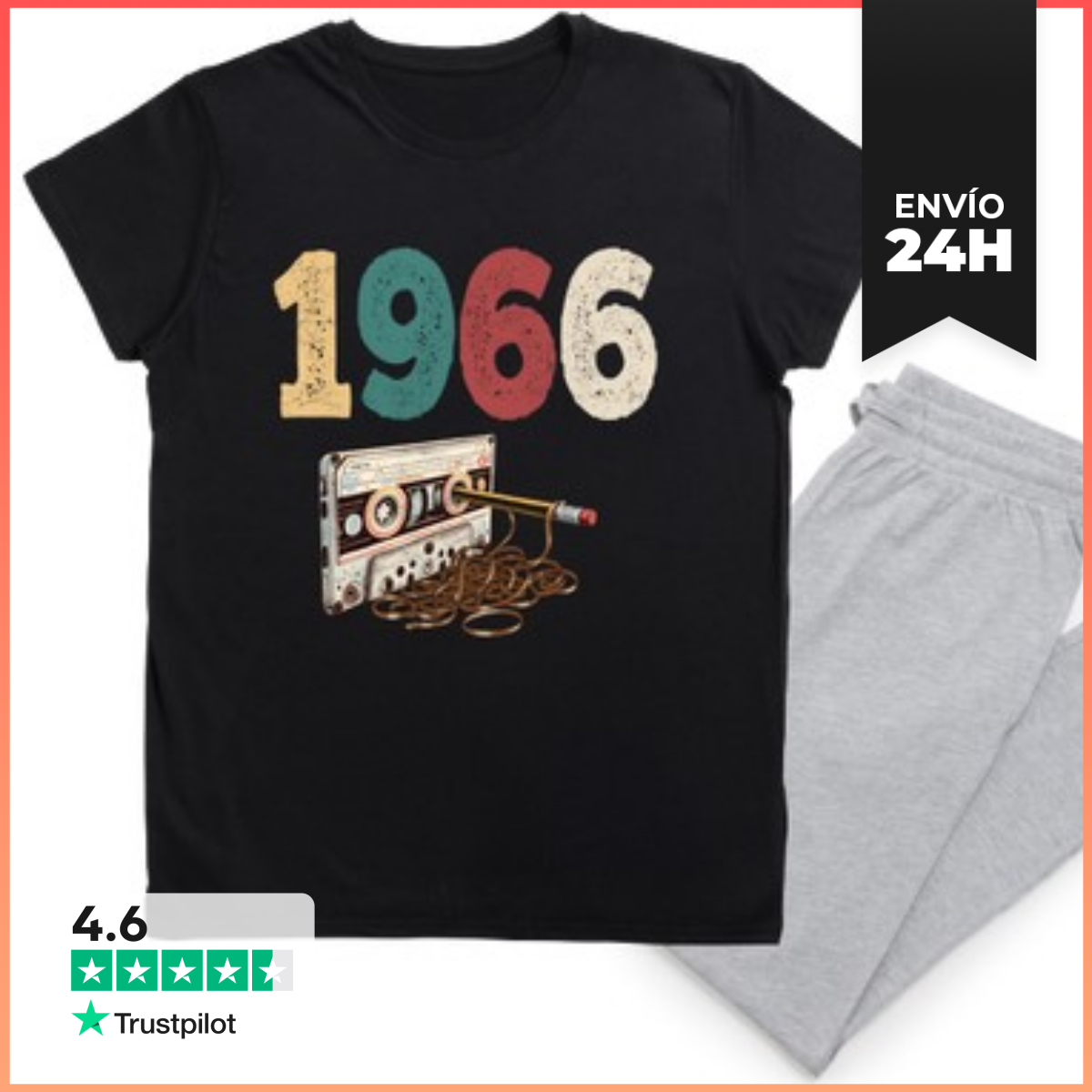 Pijama 1966 Cassette Retro Cumpleaños LaTostadora