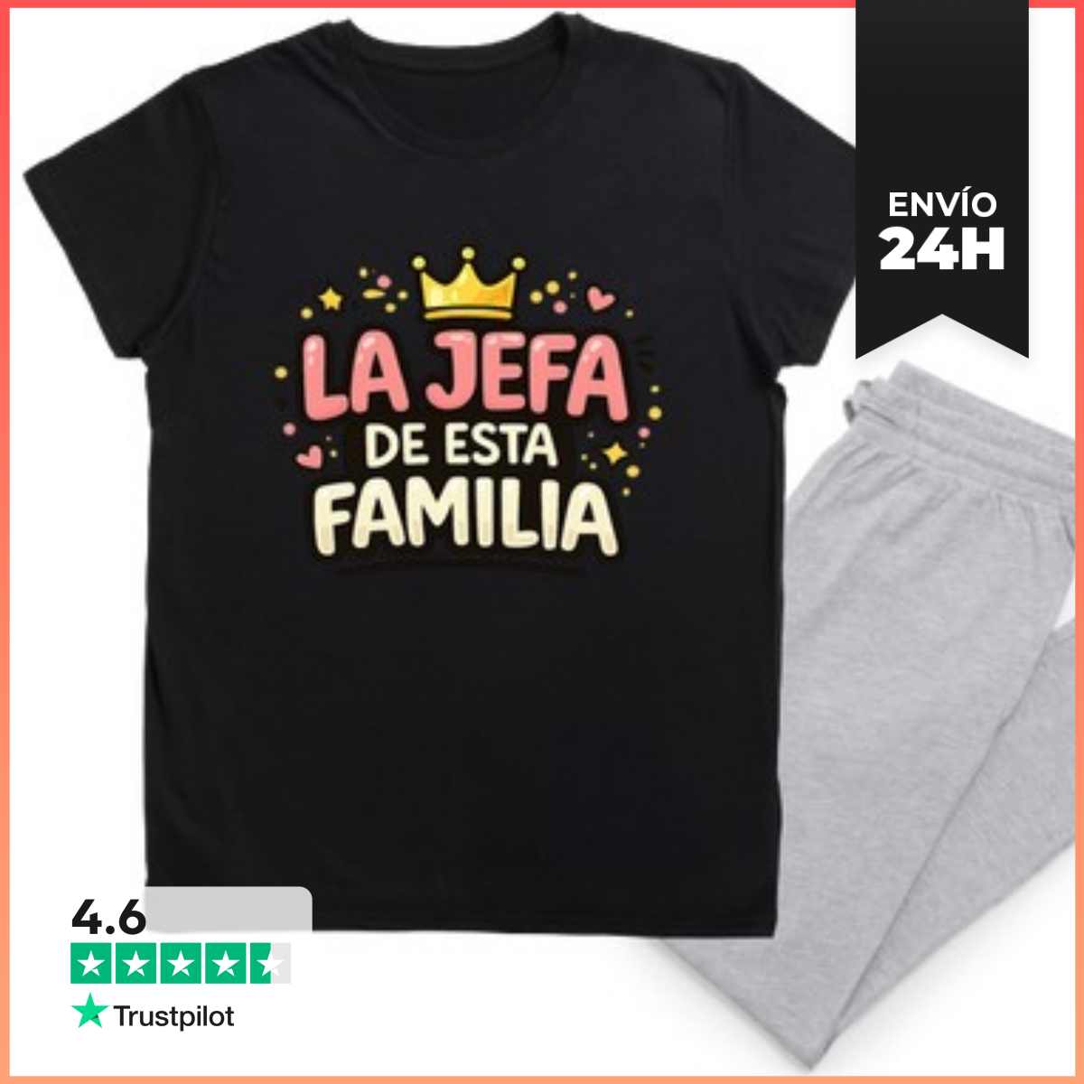 Pijama REGALOS DIA DE LA MADRE CONJUNTO MUJER La Jefa De Esta