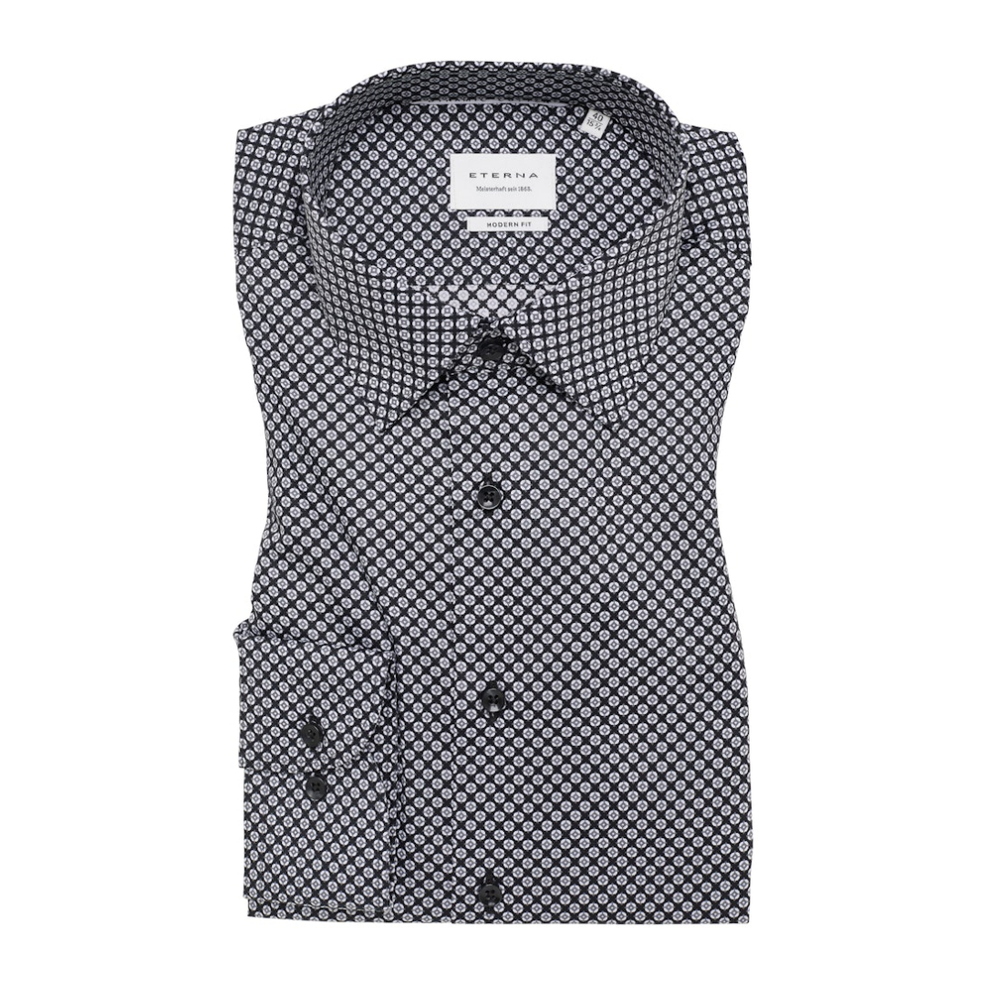 ETERNA - Herren Langarmhemd - Grau - Größe: 39 - bei Tara-M