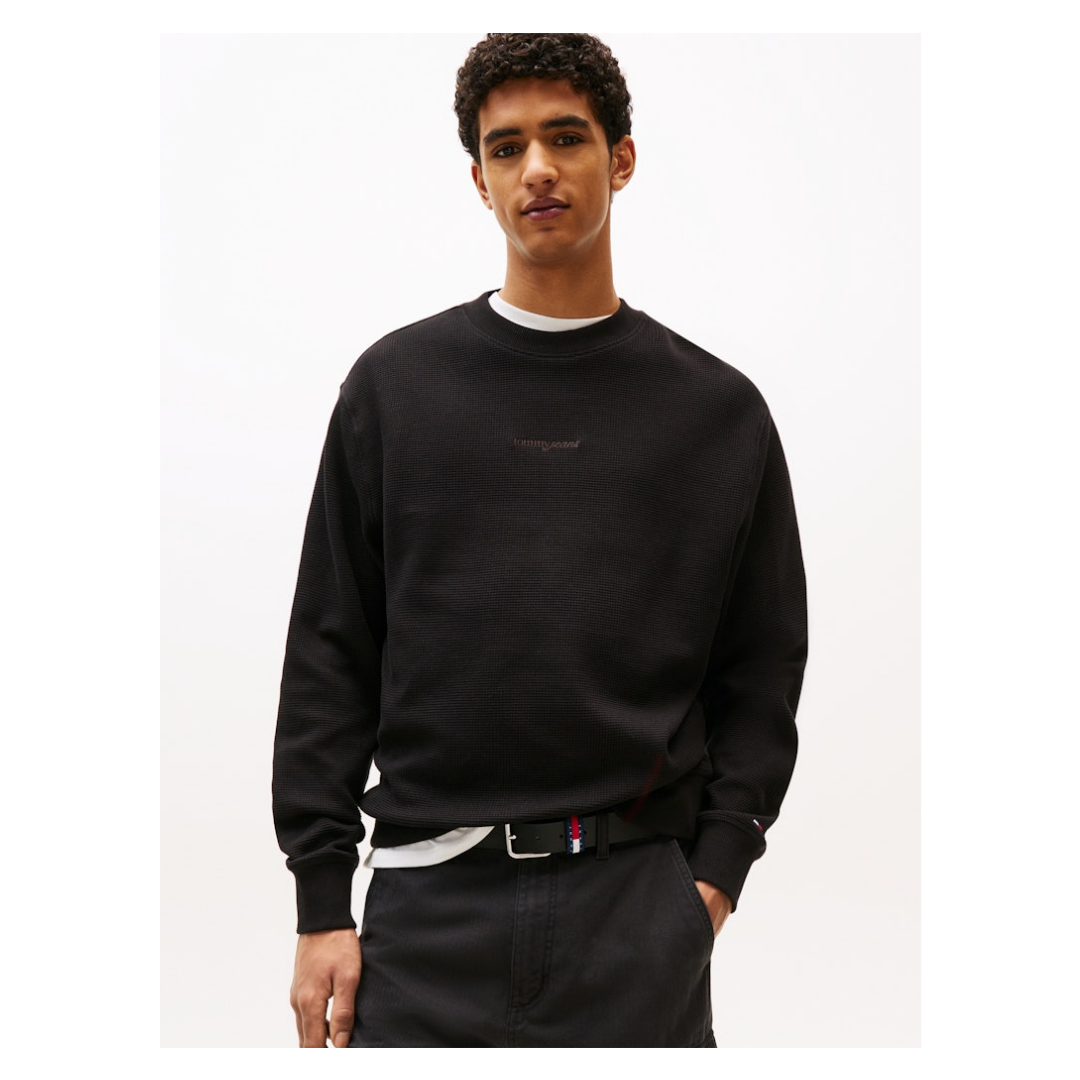 Tommy Jeans - Herren Sweatshirt - Schwarz - Größe: S - bei Tara-M