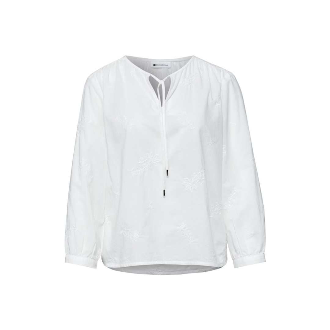 Street One - Damen Langarmbluse - Weiß - Größe: 36 - bei Tara-M